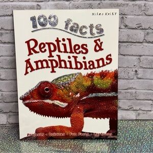 100 Facts Book REPTILES & AMPHIBIANS Fun Facts Cartoons Miles Kelly Publishing